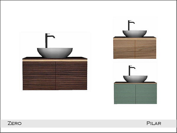 Sims 4 — Pilar Zero Sink2 by Pilar — Decorate your bathroom with a tropical touch