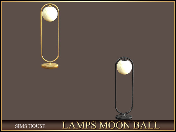 Sims 4 — MOON BALL FLOOR LAMP WITH SHELF by Sims_House — LAMP SET MOON BALL: