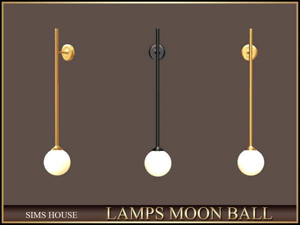 Sims 4 — MOON BALL WALL LAMP 2 by Sims_House — LAMP SET MOON BALL: