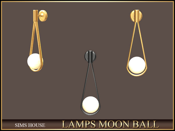 Sims 4 — MOON BALL WALL LAMP by Sims_House — LAMP SET MOON BALL: