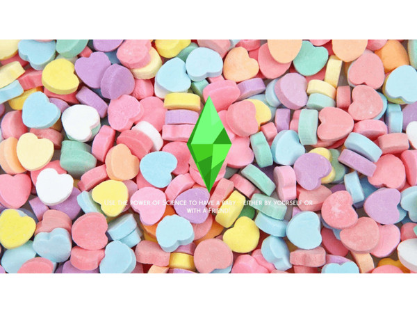 Sims 4 — Candy Hearts Loading Screen! by glitternuman — Here is a loading screen with candy hearts. Enjoy! :)
