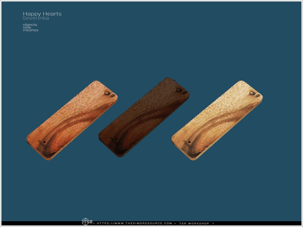 Sims 4 — Happy Hearts - wood board display by Severinka_ — A set of 12 items of kitchen utensils in a Minimalist style. -