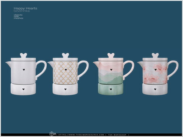 Sims 4 — Happy Hearts - kettle by Severinka_ — A set of 12 items of kitchen utensils in a Minimalist style. - vinegar or