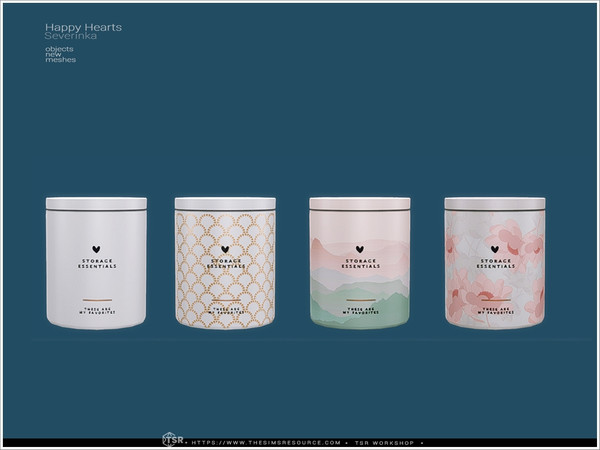 Sims 4 — Happy Hearts - jar by Severinka_ — A set of 12 items of kitchen utensils in a Minimalist style. - vinegar or oil