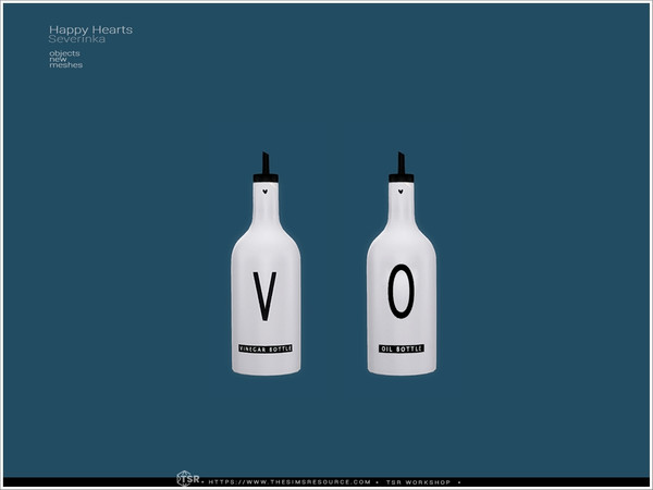 Sims 4 — Happy Hearts - bottle by Severinka_ — A set of 12 items of kitchen utensils in a Minimalist style. - vinegar or