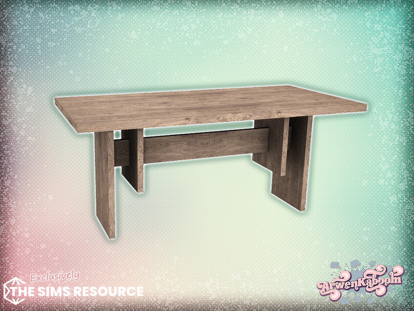 Sims 4 — Wedine - Dining Table by ArwenKaboom — New dining room set featuring earthy tones. All objects are base game