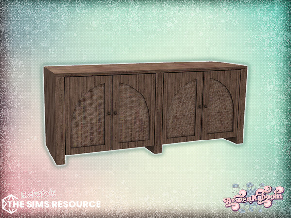 Sims 4 — Wedine - Sideboard by ArwenKaboom — New dining room set featuring earthy tones. All objects are base game