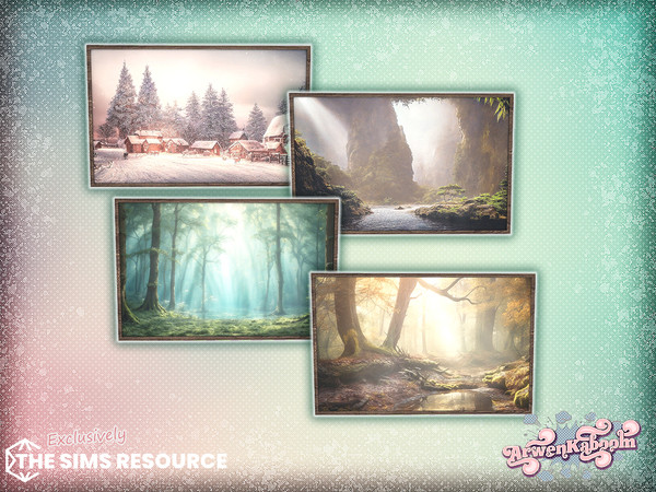 Sims 4 — Wedine - Framed Picture by ArwenKaboom — New dining room set featuring earthy tones. All objects are base game