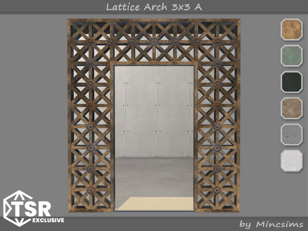 Sims 4 — Lattice Arch 3x3 A by Mincsims — This set was inspired from Lattice Pattern of an old archtecture.