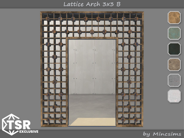 Sims 4 — Lattice Arch 3x3 B by Mincsims — This set was inspired from Lattice Pattern of an old archtecture.