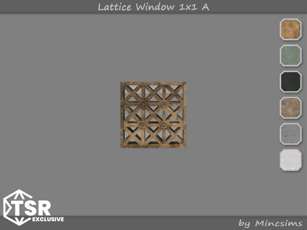 Sims 4 — Lattice Window 1x1 A by Mincsims — This set was inspired from Lattice Pattern of an old archtecture.