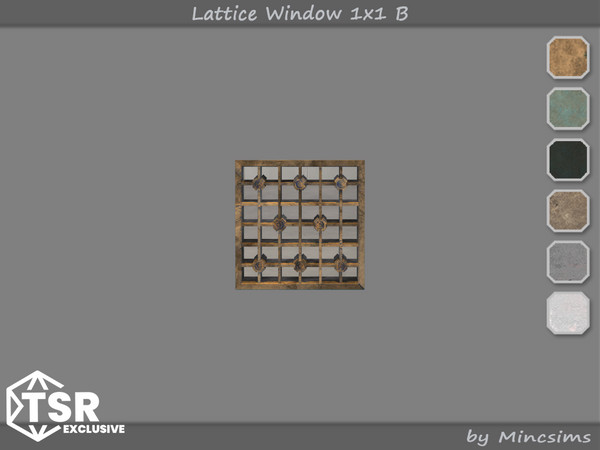 Sims 4 — Lattice Window 1x1 B by Mincsims — This set was inspired from Lattice Pattern of an old archtecture.