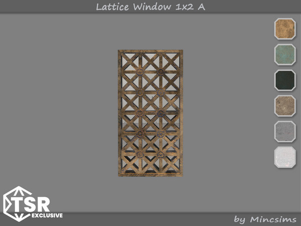 Sims 4 — Lattice Window 1x2 A by Mincsims — This set was inspired from Lattice Pattern of an old archtecture.