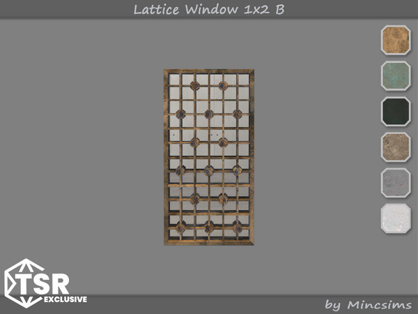 Sims 4 — Lattice Window 1x2 B by Mincsims — This set was inspired from Lattice Pattern of an old archtecture.