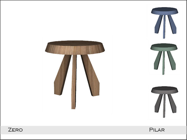 Sims 4 — Pilar Zero Stool 2 by Pilar — Created by Pilar for TSR sims4