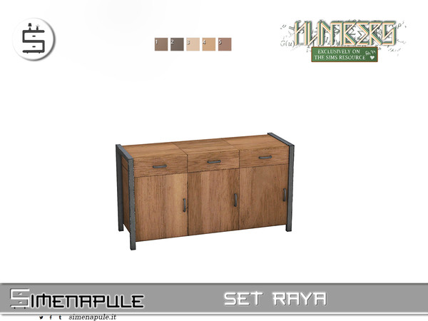Sims 4 — [SeN4] Set Raya - Cabinet by Simenapule — Set RayaSet RayaSet Ray a