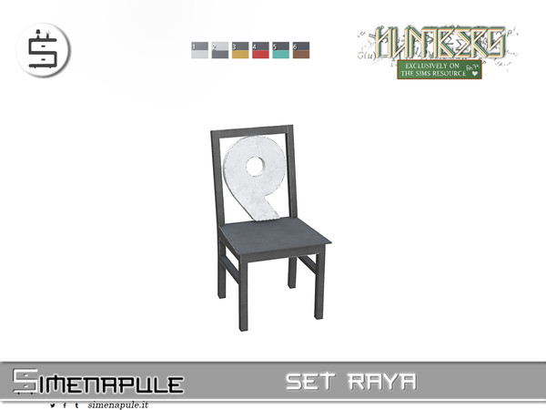 Sims 4 — [SeN4] Set Raya -  Chair Number Nine by Simenapule — Set RayaSet RayaSet Ray a