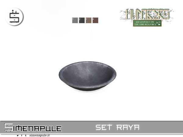 Sims 4 — [SeN4] Set Raya - Deco Bowl 01 by Simenapule — Set RayaSet RayaSet Ray a