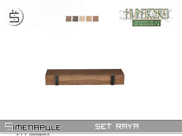 Sims 4 — [SeN4] Set Raya - Shelf by Simenapule — Set RayaSet RayaSet Ray a