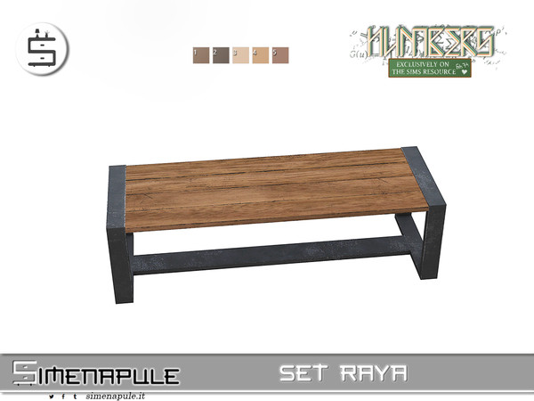 Sims 4 — [SeN4] Set Raya - Table by Simenapule — Set RayaSet RayaSet Ray a