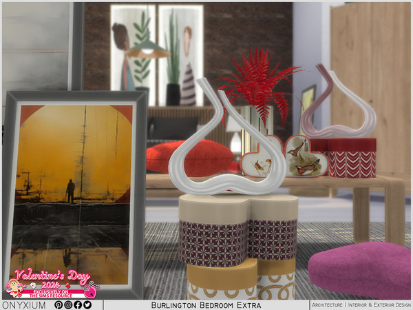 Sims 4 — Burlington Bedroom Extra by Onyxium — Onyxium@TSR Design Workshop Dining Room Collection - Belong To The 2024