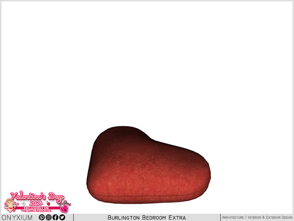 Sims 4 — Burlington Heart Shaped Pillow by Onyxium — Onyxium@TSR Design Workshop Dining Room Collection - Belong To The
