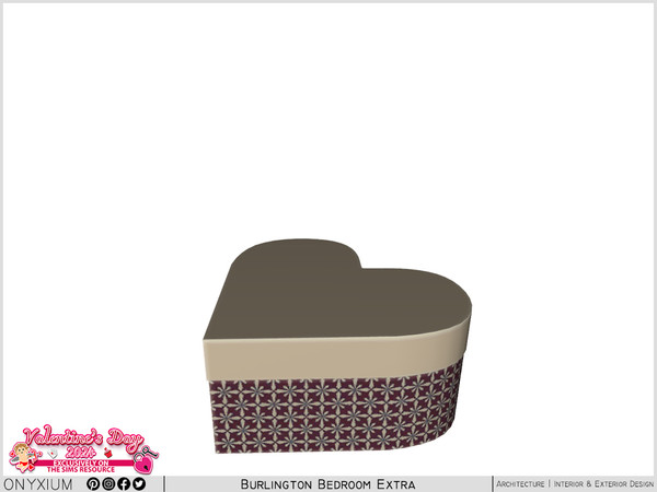 Sims 4 — Burlington Heart Shaped Storage Box by Onyxium — Onyxium@TSR Design Workshop Dining Room Collection - Belong To
