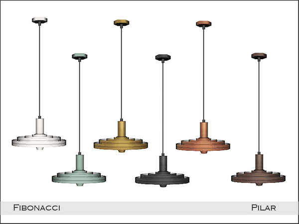 Sims 4 — Pilar Fibonacci CeilingLightMedium by Pilar — Dining room based on the Fibonacci sequence of numbers and in