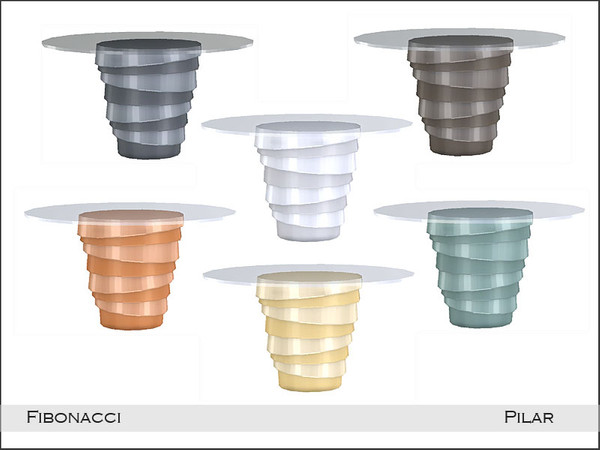 Sims 4 — Pilar Fibonacci DiningTable by Pilar — Dining room based on the Fibonacci sequence of numbers and in honour of