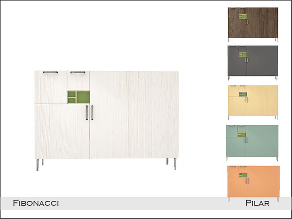 Sims 4 — Pilar Fibonacci Sideboard by Pilar — Dining room based on the Fibonacci sequence of numbers and in honour of the