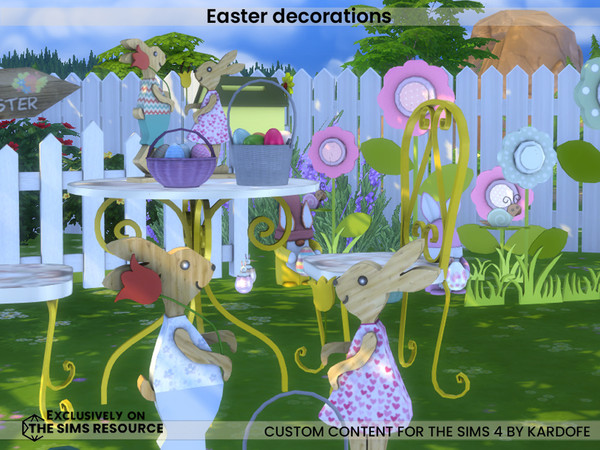 Sims 4 — Easter decorations by kardofe — Beautiful Easter decorations to decorate the garden.