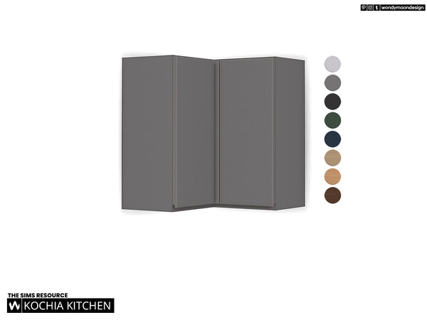 Sims 4 — Kochia Cabinet Corner by wondymoon — Modern style kochia kitchen cabinets!