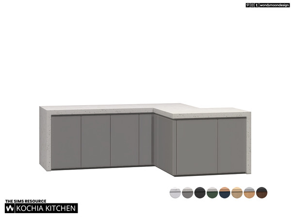 Sims 4 — Kochia Counter I by wondymoon — Modern style kochia kitchen cabinets!