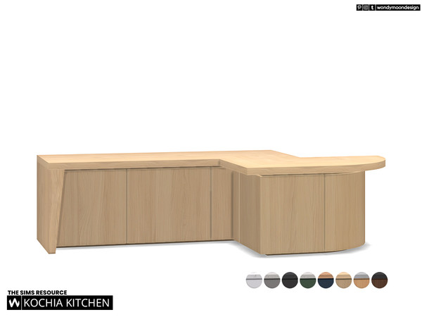 Sims 4 — Kochia Island Counter by wondymoon — Modern style kochia kitchen cabinets!
