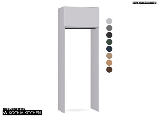 Sims 4 — Kochia Refrigerator Cabinet by wondymoon — Modern style kochia kitchen cabinets!