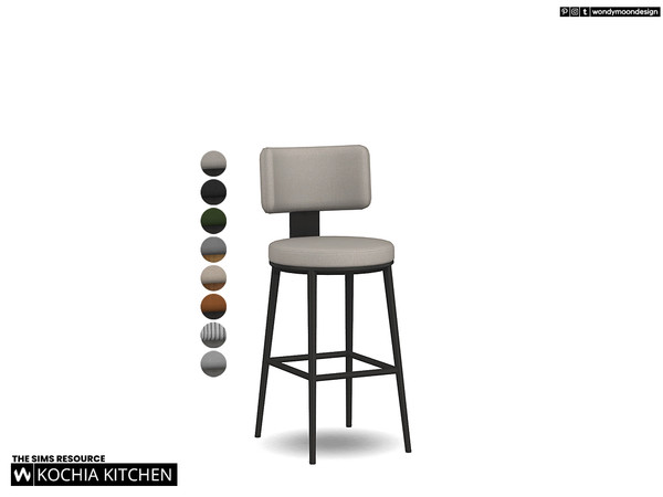 Sims 4 — Kochia Barstool by wondymoon — Modern style kochia kitchen appliances!