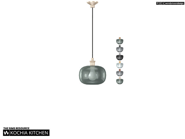 Sims 4 — Kochia Ceiling Lamp by wondymoon — Modern style kochia kitchen appliances!