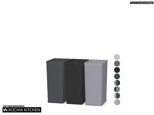 Sims 4 — Kochia Trash Cans by wondymoon — Modern style kochia kitchen appliances!