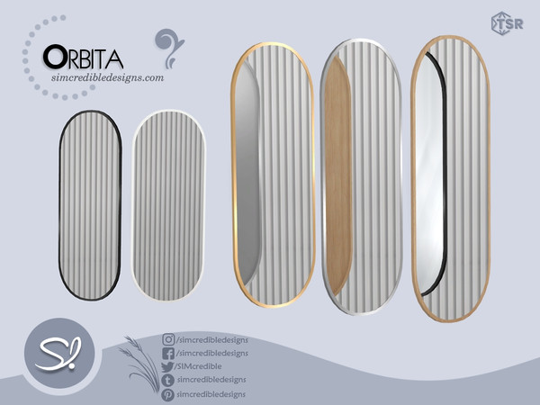 Sims 4 — Orbita Mirror by SIMcredible! — Bringing to your sims a set filled with charm and luxury. Orbita is a bathroom