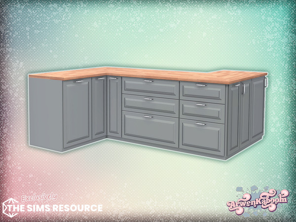 Sims 4 — Grin - Counter by ArwenKaboom — New kitchen set in multiple recolors. Find all items by searching