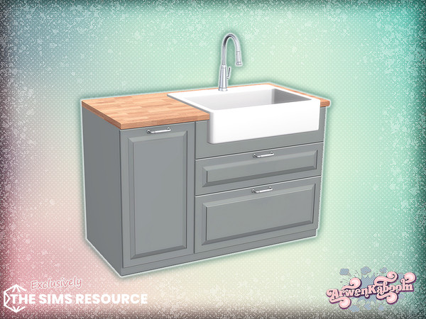 Sims 4 — Grin - Sink by ArwenKaboom — New kitchen set in multiple recolors. Find all items by searching "Grin"