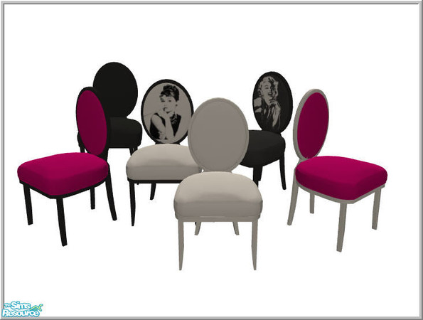 Sims 2 — Berry  - Chair by Sasilia — Audrey Hepburn/Black