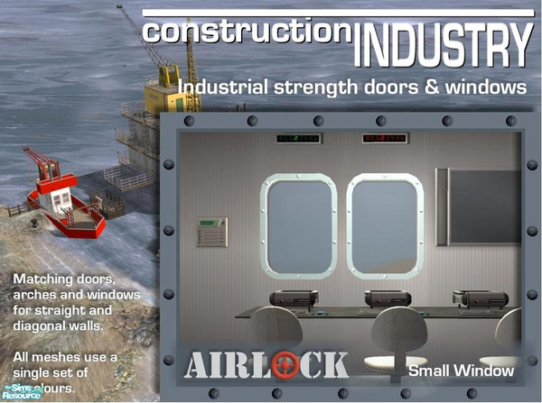Sims 2 — Airlock Standard Window by Cyclonesue — A window for the Airlock series. Don't forget to download both the