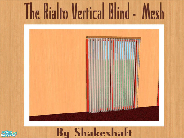Sims 2 — The Rialto Vertical Blind by Shakeshaft — Part of a lounge set of new meshes, set includes Sofa, Chair,