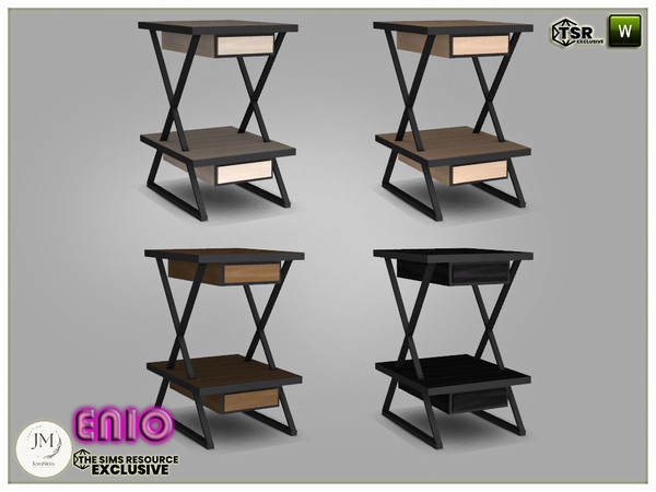 Sims 4 — enio office end table by jomsims — Enio office set