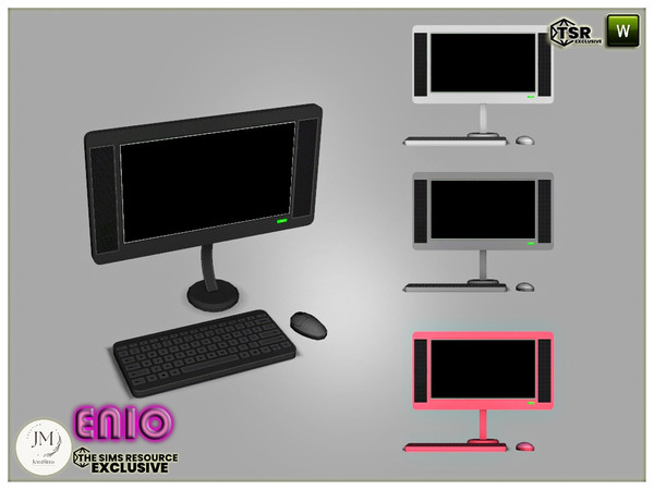 Sims 4 — enio office PC by jomsims — Enio office set