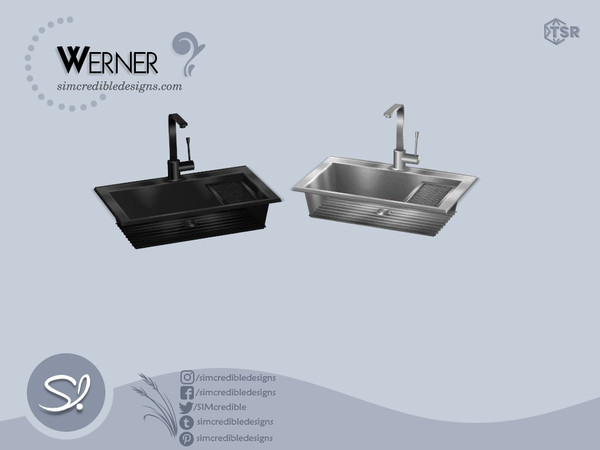 Sims 4 — Werner Sink by SIMcredible! — This is the second part of our Werner kitchen set, including all the functional