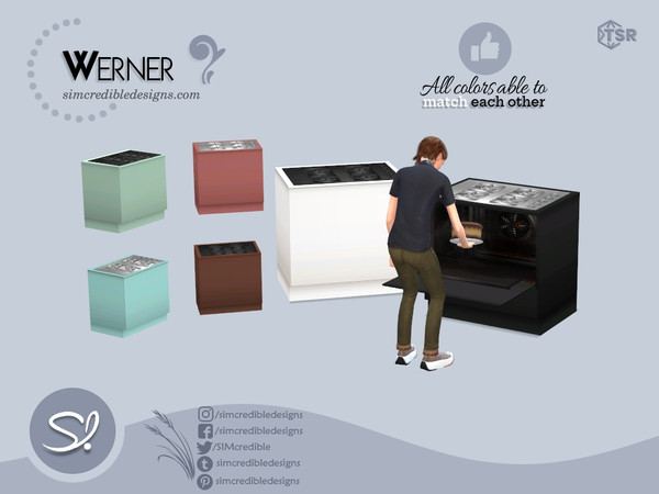 Sims 4 — Werner Stove by SIMcredible! — This is the second part of our Werner kitchen set, including all the functional