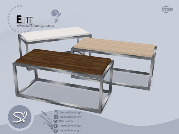 Sims 4 — Elite Dining Table 2x1 by SIMcredible! — Bringing back the elite set. It has some retro inspiration with yet a