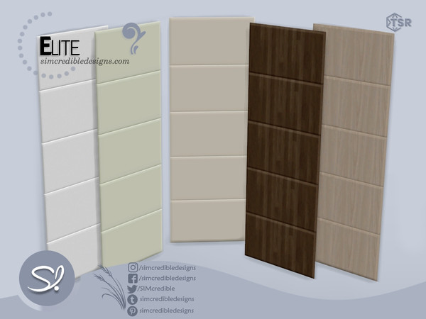 Sims 4 — Elite wall piece by SIMcredible! — Bringing back the elite set. It has some retro inspiration with yet a modern